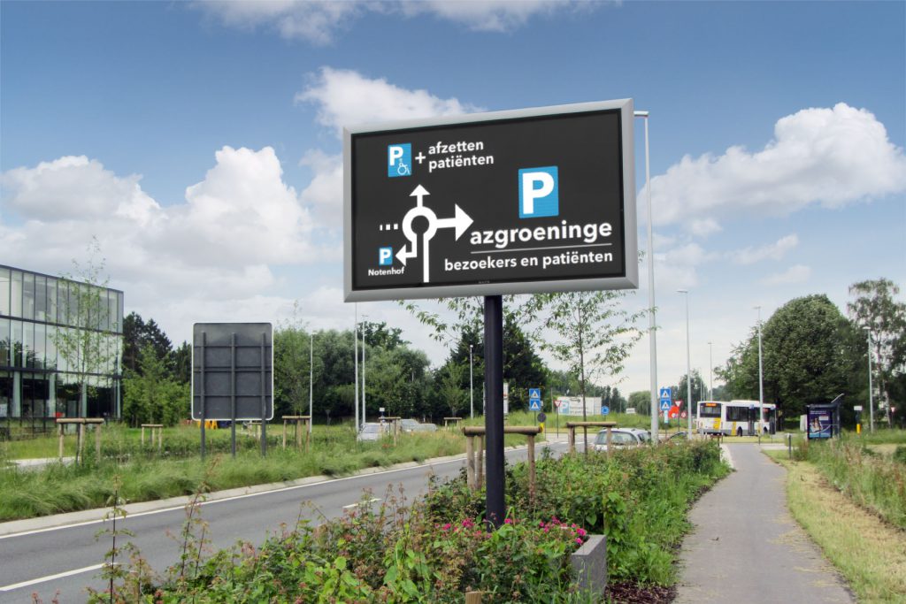 AZ Groeninge Q-LED TV verkeer geleiding parkeren