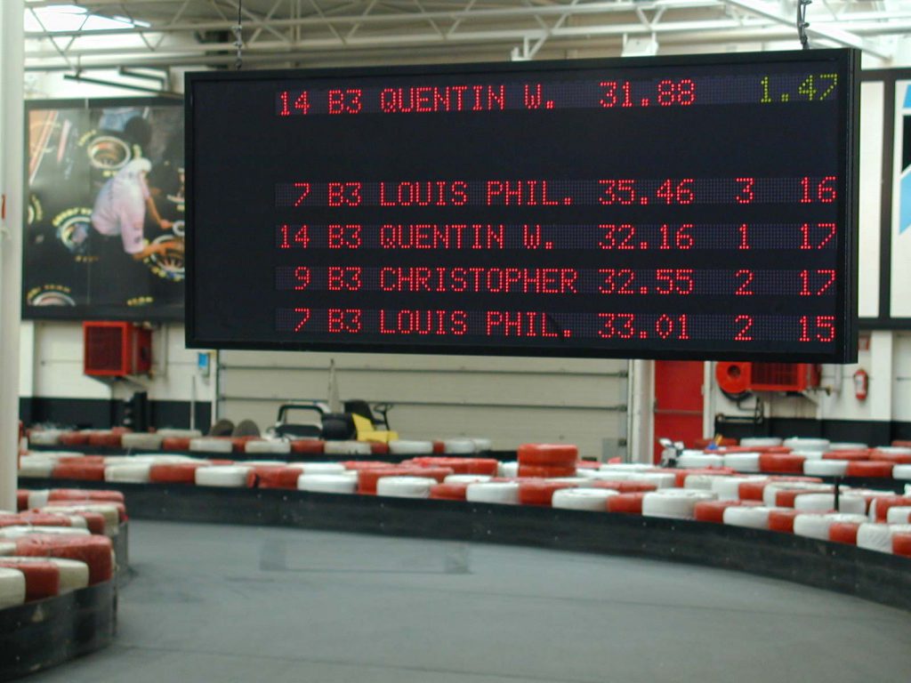 Karting scorebord