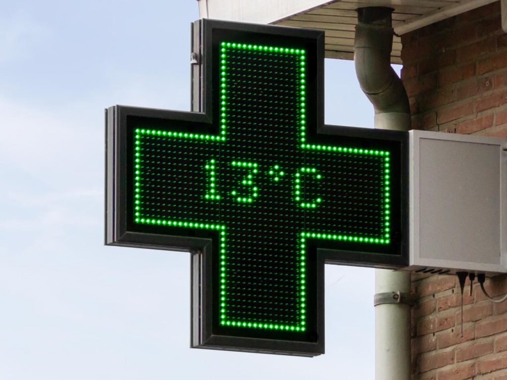 LED-apothekerskruis. LED-kruis LED-display