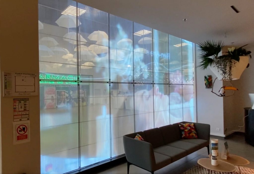 Transparant LED-scherm, transparant LED-display Talking window Doorzichtig LED-scherm Doorzichtig LED-display