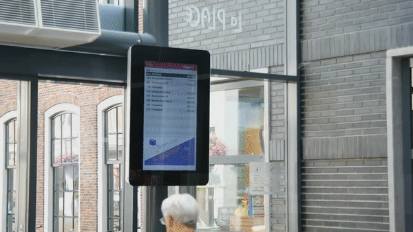 Vervoersinformatiepunt, informatie scherm, digitaal informatiescherm
