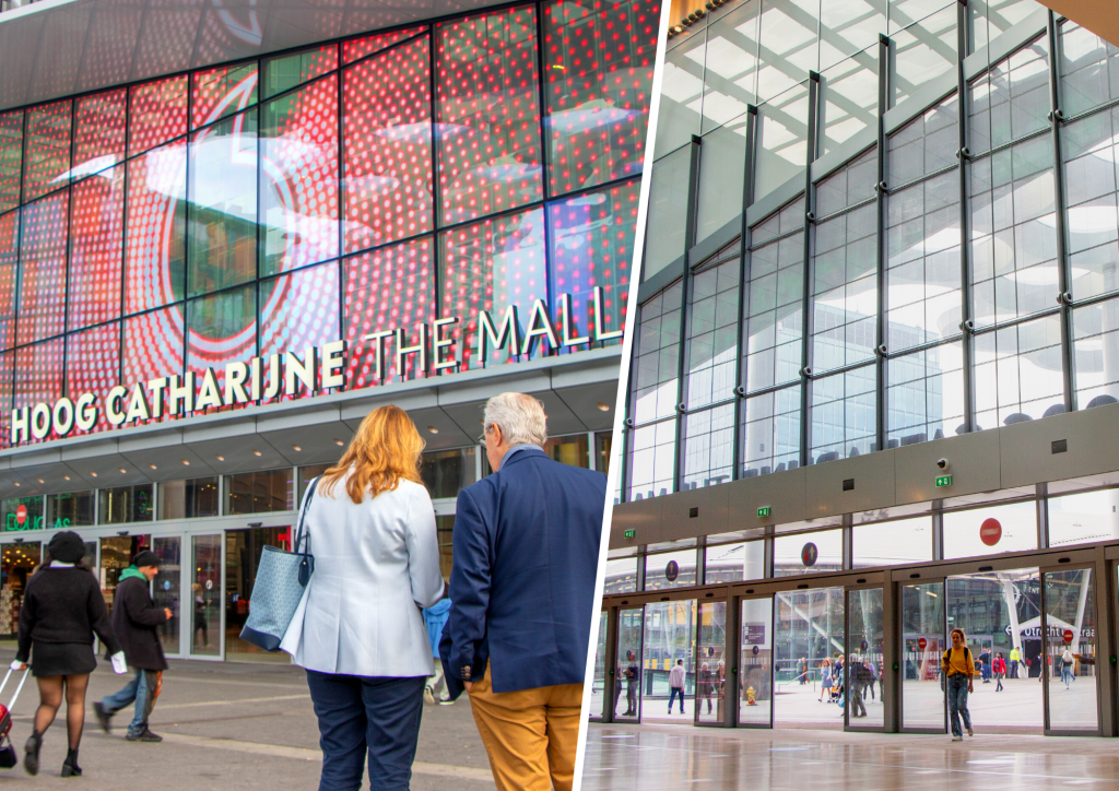 Transparant LED-scherm shoppingcenter Hoog Catharijne