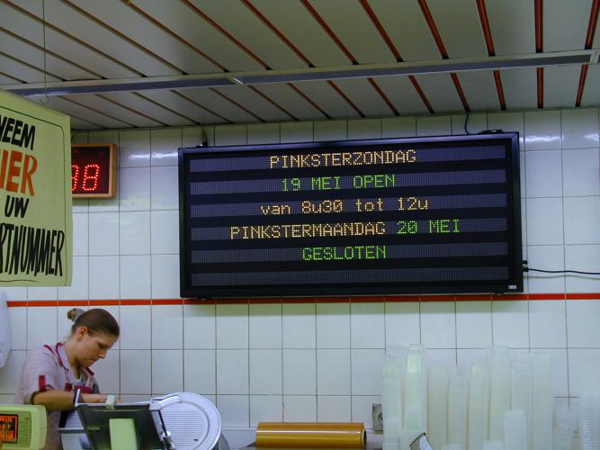 Indoor lichtkracht supermarkt slagerij