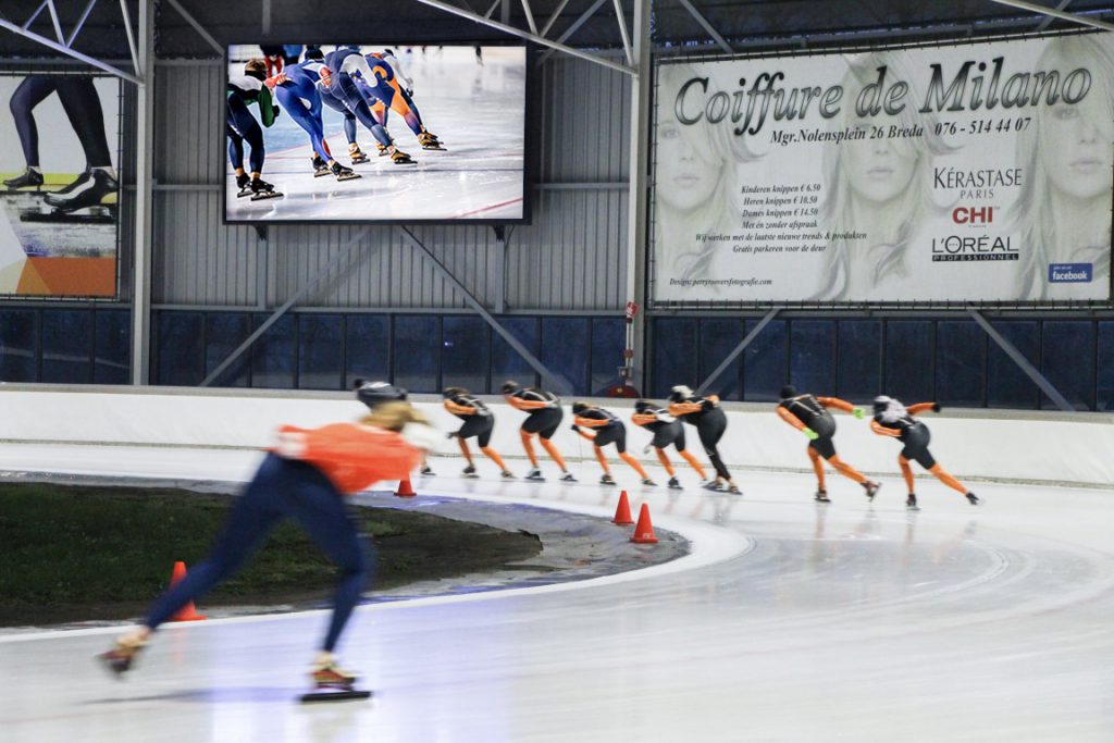 IJsbaan Breda schaatsen scorebord tijden