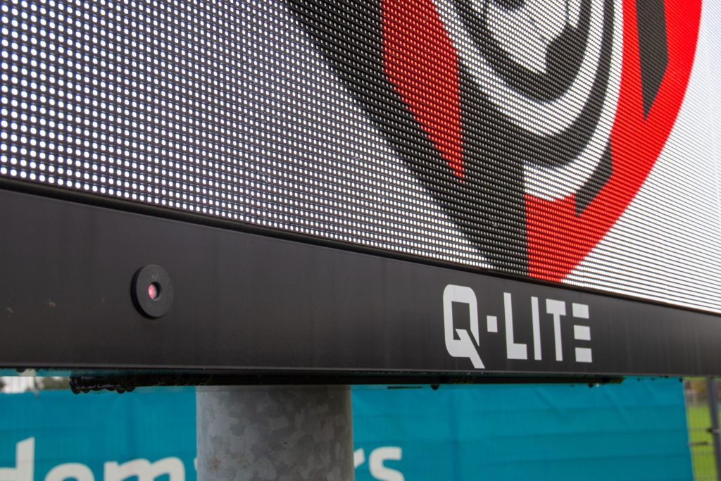 Outdoor LED-scorebord voor voetbalvereniging OJC-Rosmalen (close-up)