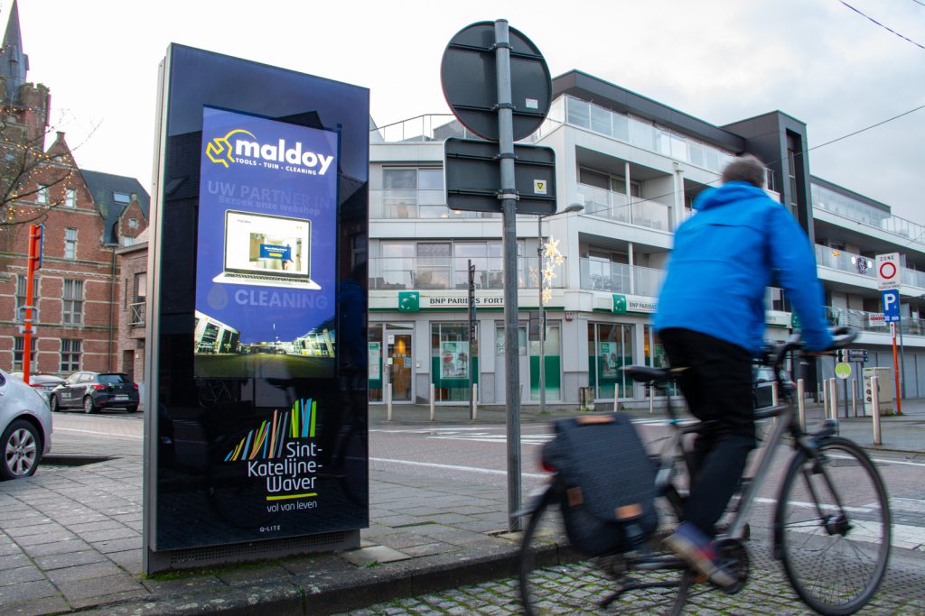 Reclamezuil met LCD-techniek in Sint-Katelijne-Waver