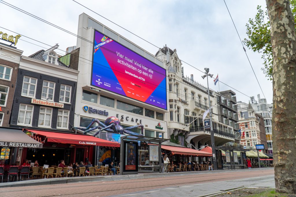 LED-scherm op het Rembrandtplein