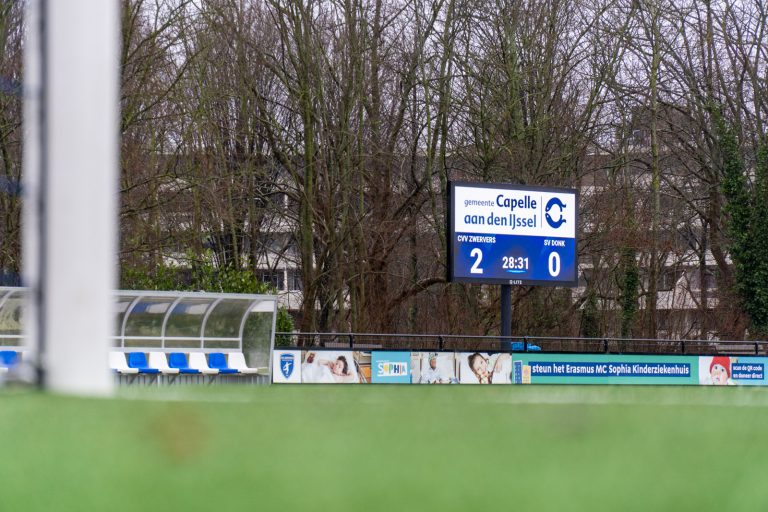 LED scorebord bij CVV Zwervers