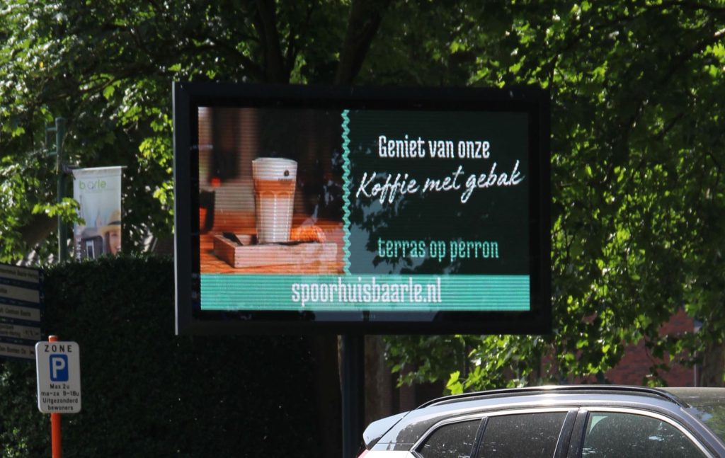 LED scherm met lokale informatie