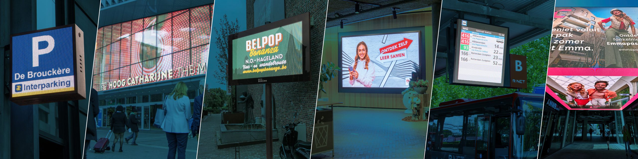 Banner met schermoplossingen